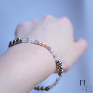 2/80$ bracelet natural pearl & stainless steel